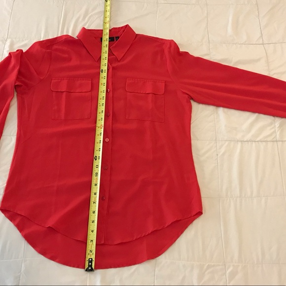 Apt. 9 Button Up Shirt in a Poppy Red - Picture 6 of 6